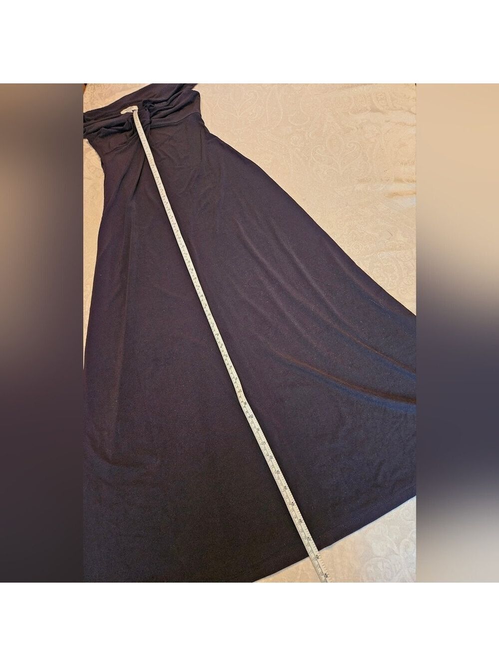 The Occasion by Old Navy Black Off the Shoulder Maxi Length Gown, S Tall - Picture 6 of 10